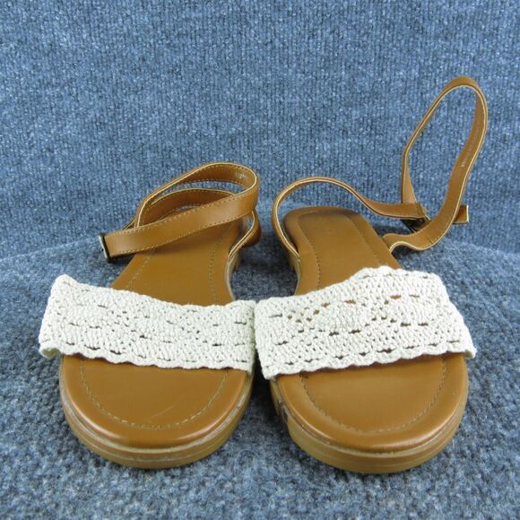 FOREVER 21 Women Ankle Strap Sandal Shoes Size‎ 8 Medium Brown Synthetic - Picture 2 of 9
